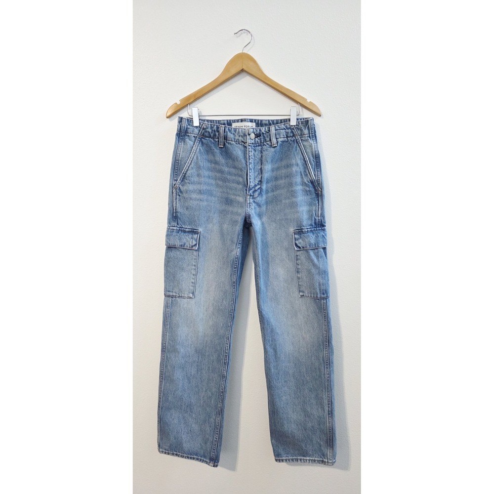 Aritzia Denim Forum The 90's Edie Low Rise Cargo Jeans‎ Straight Leg Size 26